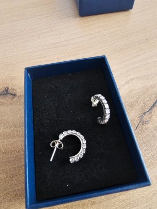 Pendientes Aro Plata con Circonitas claras