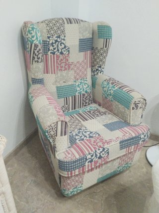 Butaca Patchwork Tela Multicolor