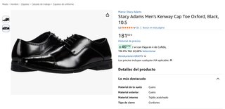 Zapatos Stacy Adams Hombre Negro Talla 46/47