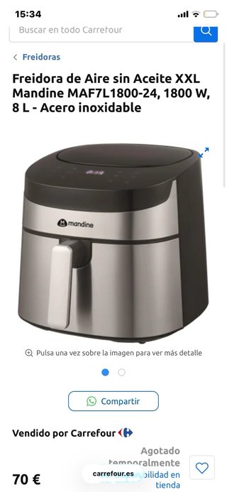 Freidora de aire Mandine