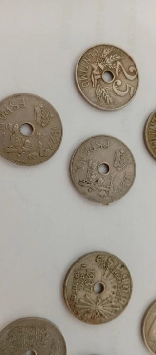 Lote 12 monedas 25 céntimos peseta