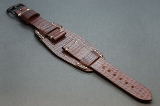 Correa de reloj Bund Cuff Cuero Negra 18-26mm