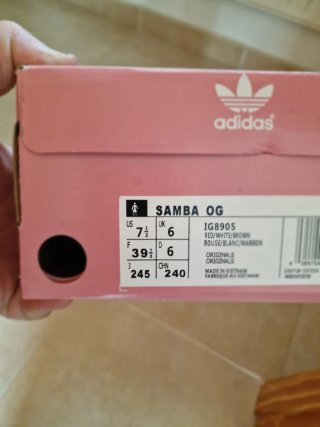 Adidas Samba OG Corazón Rosa Blanco