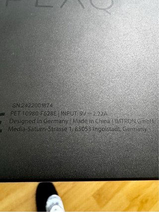 Tableta PEAQ PET 10980-F628E no funciona