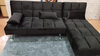 Sofá Cama Chaiselong Negro