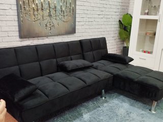 Sofá Cama Chaiselong Negro