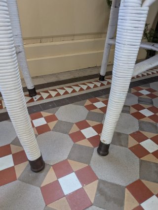 Conjunto de jardín ratán blanco