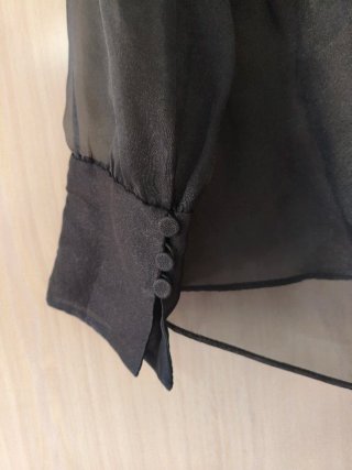 Blusa Zara Transparente Lazada Negra XS Nueva
