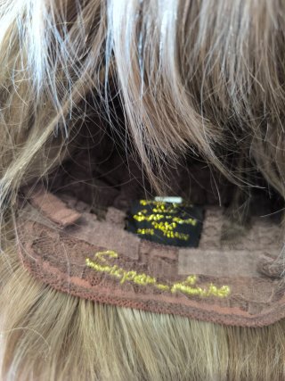 Peluca pelo natural rubia con mechas