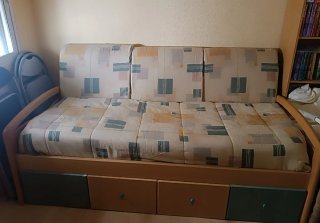 Cama nido con cajones.