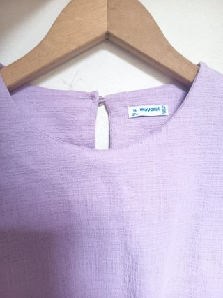 Camiseta peplum lila Mayoral Talla XS