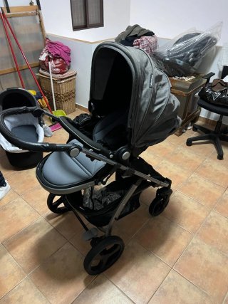 Carrito de bebé 3 piezas gris se puede rebajar