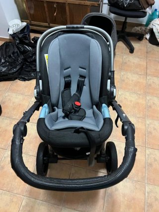 Carrito de bebé 3 piezas gris se puede rebajar