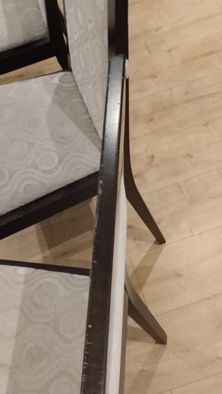 4 Sillas Comedor Banak Tela y Madera