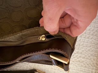 Bolso bandolera El Caballo lona y cuero invierno