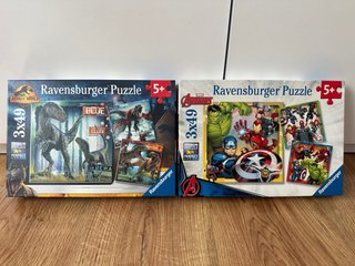2 Puzzles Ravensburger 3x49 (Jurassic World y Aven