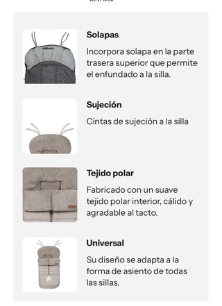 Saco universal Jane Nest Plus negro-gris