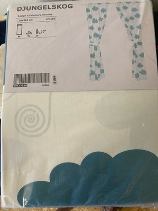 Cortinas DJUNGELSKOG IKEA Nubes 120x300cm