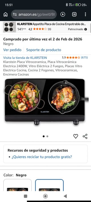 Placa vitrocerámica Klarstein 2 fuegos