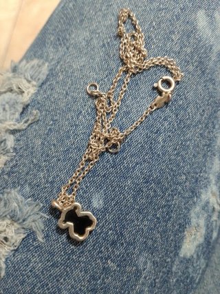 Colgante Mujer Tous Ourense Negro Plata