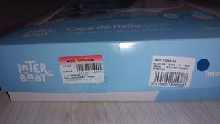 Capa de baño y babero Interbaby 1x1m,sin estrenar