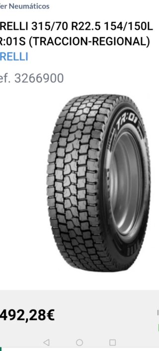 Neumático Pirelli 315/70 R22.5 154/150L