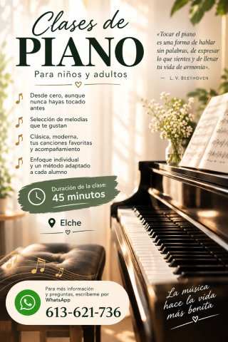 Clases de Piano para Niños y Adultos