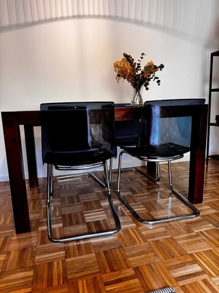 Mesa comedor Banak madera maciza extensible
