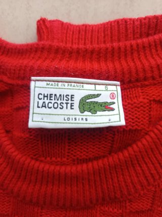 Jersey Lacoste Rojo Talla 6