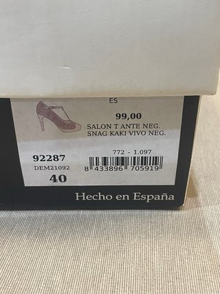 Zapatos Cuplé Talla 40 Tacón Multicolor