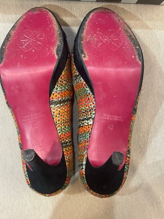 Zapatos Cuplé Talla 40 Tacón Multicolor