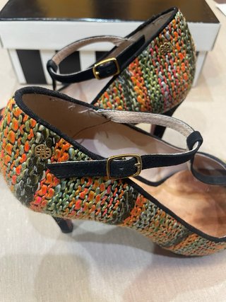 Zapatos Cuplé Talla 40 Tacón Multicolor