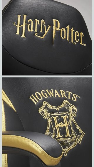 Silla Gaming Harry Potter Hogwarts Negra/Dorada