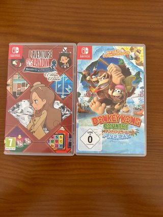 2 Juegos Nintendo Switch: Layton y Donkey Kong