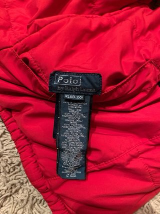 Colete Polo Ralph Lauren azul e vermelho