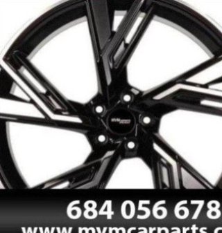 SET 4 LLANTAS AUDI RS6 2020 NEGRA PULIDA