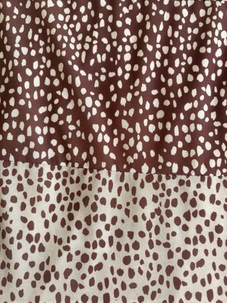 Vestido largo Basyco Jerez lunares marrón y beige