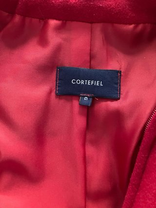 Cortefiel Trenca Lana Virgen Roja Talla M
