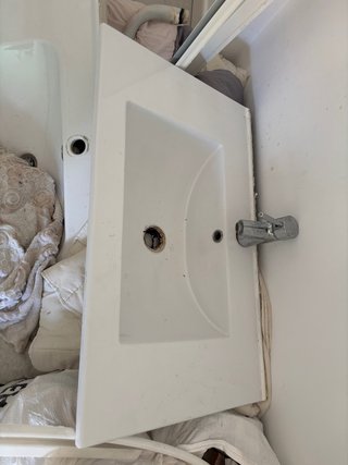 Lavabo de porcelana blanco 80cm