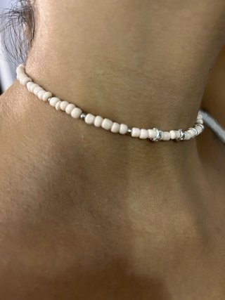 Collana Bijoux Rosa e Argento