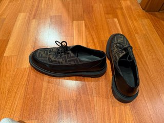 Scarpe Stringate Derby Uomo Fendi Roma Motivo FF