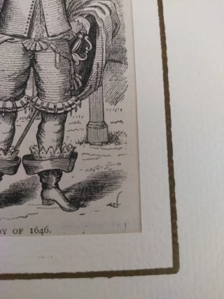 Grabado inglés A London Dandy of 1646