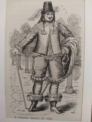Grabado inglés A London Dandy of 1646