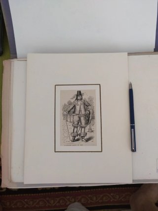 Grabado inglés A London Dandy of 1646