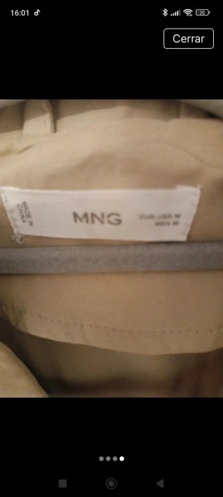 Gabardina Mango Beige Mujer