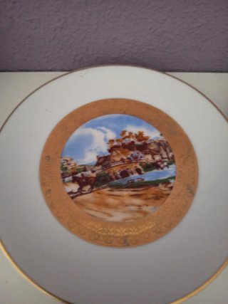 Juego 2 Tazas y Platos Limoges Porcelana