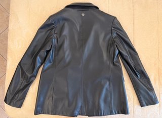 Blazer Donna Ecopelle Nero Camomilla Giacca Finta