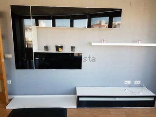 Mueble de salón TV modular negro y blanco