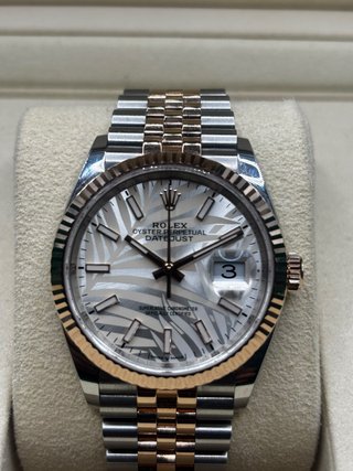 ROLEX DATE JUST 36MM PALM A/OR 126231 AÑO 2024