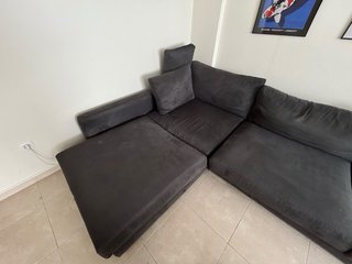 Sofá Chaise Longue Gris Antracita